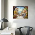 thumbnail image 3 of ONETECH  Italian Town Canvas Wall Art - Coastal Village Painting Artwork Reproduction Print Decor for Living Room, 3 of 4