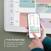 Skylight Calendar Max 27-inch Touchscreen Digital Calendar, All-in-One Family Organizer and Chore Chart, Wall Mountable Planner - Classic White