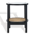 thumbnail image 2 of Safavieh Couture Karyna Modern Wood and Glass Round End Table, Black/Natural, 2 of 9