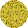 thumbnail image 1 of Ahgly Company Machine Washable Indoor Round Transitional Golden Yellow Area Rugs, 6' Round, 1 of 7