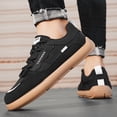 thumbnail image 3 of Men'S & Teens' Low-Top Sneakers - Grey/Red Accent - Durable PVC Outsole - Non-Slip Cushioned Sole, Lace-Up Closure, All-Season Skate Shoes for Skateboarding, Gym, Everyday & Breathable Synthetic Uppe, 3 of 9