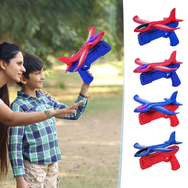 Xihbxyly Avión de Espuma Emisor de Luz, Vuelo Nocturno Brillante, Lanzamiento Sin Esfuerzo, Material de Espuma Duradero, Diversión y Fiestas Al Aire Libre, Regalo Ideal, Unidad Individual
