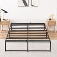 thumbnail image 3 of Metal Bed Frame Queen Size - Metal Bed Frame with No Box Spring Required and Non Slip,for Families,Dormitories, and Apartments,79.9" L x 60.2" W x 13.9" H,Black, 3 of 7