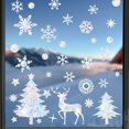 thumbnail image 3 of Pegatina de ventana de alce de copo de nieve de Navidad, pegatina de vidrio de atrapamoscas de sol, pegatina de pared estática anticolisión colorida para el hogar, 3 of 4