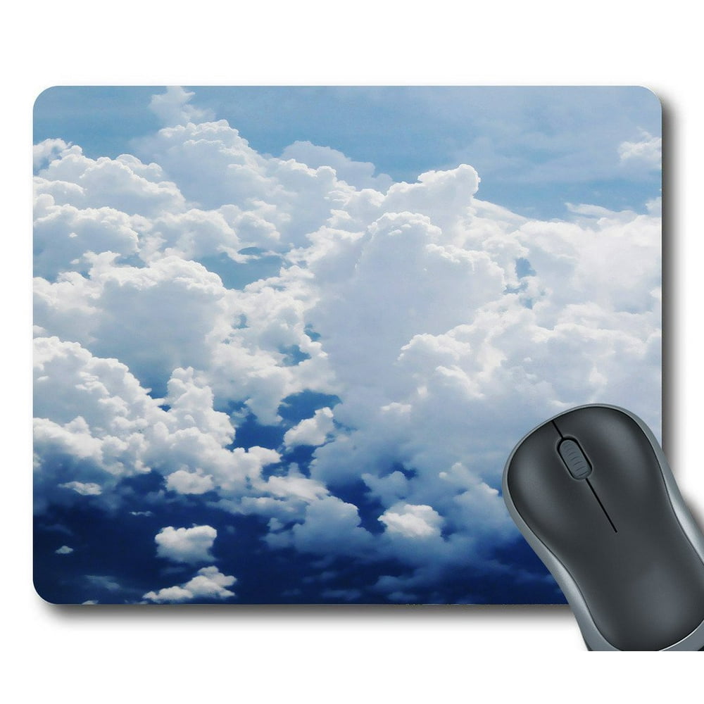 GCKG White Cloud Mouse Pad Personalized Unique Rectangle Gaming