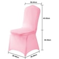 thumbnail image 2 of Funda de silla de licra elástica para decoración de bodas, fundas de silla plegables de ajuste universal con bolsillos elásticos para los pies para banquetes y eventos (rosa), 2 of 8
