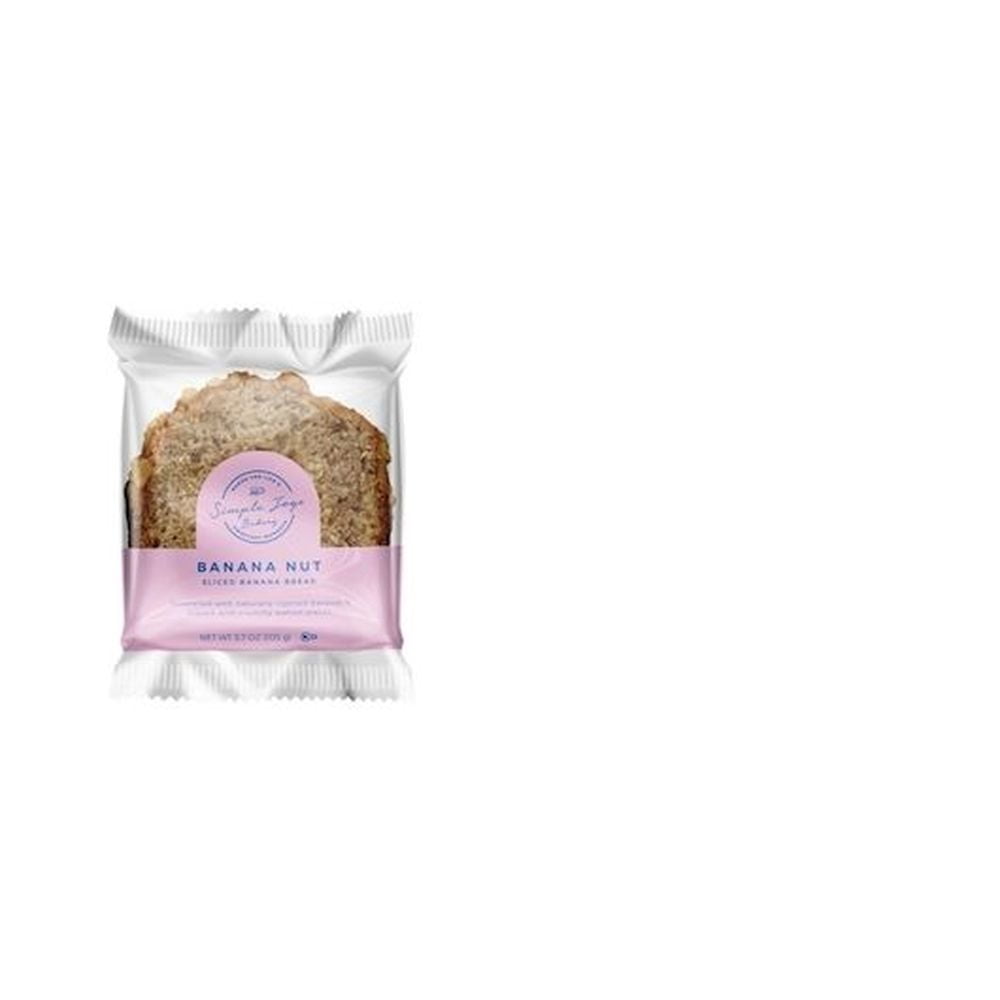 Simple Joys Bakery Banana Nut Sliced Loaf Cake 20 per case