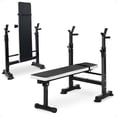 thumbnail image 1 of LLLLZASD  Steel Weight Bench w/ Squat Rack in Multiple Colors, 400 lb User Capacity - Foldable Home Gym Equipment for Range of Workouts w/ 6-Position Barbell Holder & Adjustable Seat and Recliner, 1 of 9
