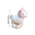thumbnail image 3 of Ceramic Carousel Horse Figurine with Rotating Base, Small Crystalline Desk Decor Ornament, Cute Pink and Yellow Gift for Girls and Home Display, 3 of 6