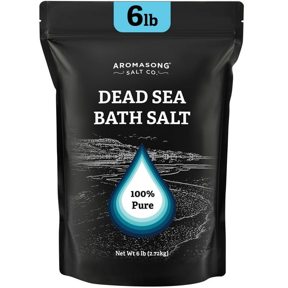 Aromasong Dead Sea Salt Bath Soak 6 Lbs. Bulk Pack – 100% Natural Dead Sea Salts for Soaking, Relaxation, and Detoxification of Skin, Dead Sea Salts for Bath