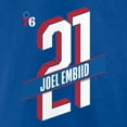 thumbnail image 5 of Men's Joel Embiid Royal Philadelphia 76ers Full-Court Press Name & Number T-Shirt, 5 of 5