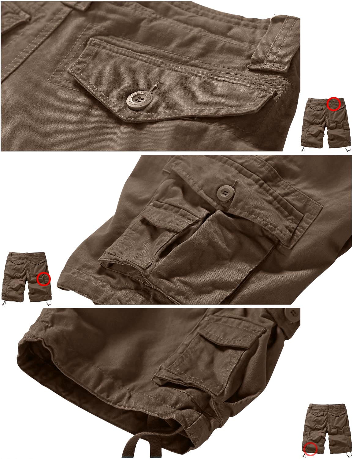 Twill Cotton Cargo Shorts | Walmart 