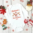 thumbnail image 4 of Mi primer mono navideño para recién nacido, mono de manga larga para bebé con estampado de ciervos de dibujos animados, traje de bautismo para bebé, ropa de fiesta para niño pequeño, 4 of 5