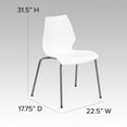thumbnail image 2 of Chaise empilable blanche de la collection Hercules de Flash Furniture, 2 of 8