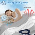 thumbnail image 3 of Grey White Striped Cooling Blanket,Lightweight Summer Throw Blanket with Double Sided Cold Effect,Navy Blue Beach Nautical Anchor Ocean Coastal Picnic Blankets Bed Sheet for Hot Sleepers 40"x60", 3 of 8