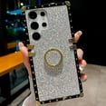 thumbnail image 3 of for Samsung Galaxy S25 Ultra Case with Ring Stand Holder, Women Fashion Shockproof Plating Bling Rhinestone Glitter Cute Girly Cover Protective Luxury Phone Case for Galaxy S25 Ultra (White), 3 of 13