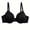 Black, variant on Women's Bras Underwire Push Up Adjustable Straps Supportive Breathable Soft Everyday Bralettes