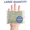 thumbnail image 5 of Beadsland Flatback Rhinestones Bulk,14400pcs, Crystal AB, SS10, 2.7-2.9mm, 5 of 7