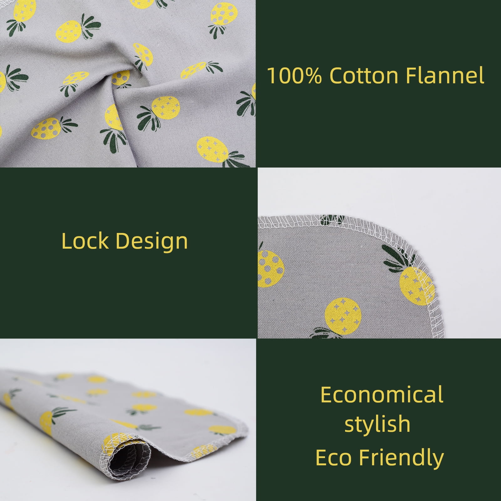 Chloven Paperless Towels Roll Machine Washable 10" x 10" Zero Waste Reusable 100% Cotton Napkins(25)
