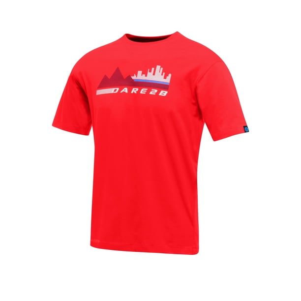 Dare 2B Mens City Scene Camiseta de manga corta (Rojo Fiery)