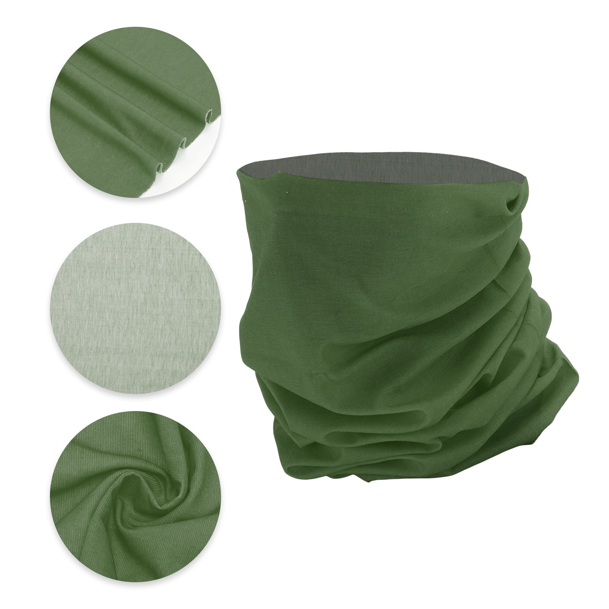 Unique Bargains Multi-function Face Scarf Mask 1 Pc Deep Green