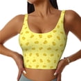 thumbnail image 1 of Fotbe Cheese 1 Sujetador Deportivo Largo sin Aros para Mujer con Almohadillas y Soporte Medio, Transpirable y Absorbente, Camiseta Tipo Chaleco o Tank Top-Large, 1 of 8