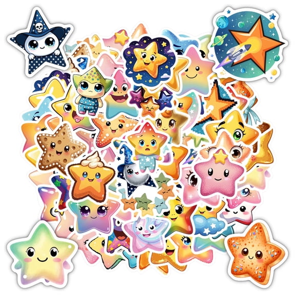 35pcs-100pcs Smiling Stationery Stickers Happy Kids Stickers Pastel Funny Stickers for Luggage Fridge Phone