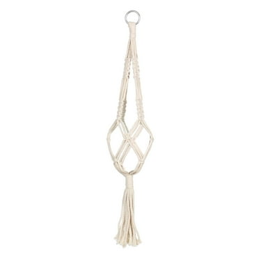 Macrame Handmade Wall-mounted Plant Hanger Hanging Rope Basket 21.7 Inch Length