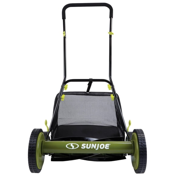 Sun Joe MJ501M Manual Reel Mower w/ Grass Catcher, 18 Inch