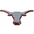 thumbnail image 1 of Université du Texas Longhorns Métal Auto Emblem (Chrome (Orange Trim)), 1 of 2