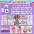 thumbnail image 4 of Kit para hacer pulseras Pizooro Pony Beads, 3700 unidades con cuentas con letras, 4 of 8