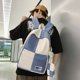 thumbnail image 1 of Mochila Mochila para niños Mochila para estudiantes Choque de colores Lindo colgante Mochila con cremallera (Azul), 1 of 6