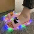 thumbnail image 4 of Djtdsds Kids LED Light-Up Slide Sandals Fun Open-Toe Shoes Color:Pink,Size:5-5.5 Years, 4 of 8