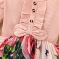 thumbnail image 4 of dmqupv Robe Décontractée pour Ado Fille, Filles Tout-Petits Enfants, Col Rond, Manches Longues, Robe de Plage Décontractée à Imprimés Floraux, Robe de Fête Rose, Taille pour 2-3 Ans, 4 of 6