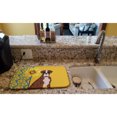 thumbnail image 2 of Summer Sunflowers Natural Eared Red Brindle Boxer Dish Drying Mat 14 in x 21 in, 2 of 5