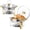 Gold, variant on 2 Pack 5 QT Stainless Steel Chafing Dish Buffet Set, Round Buffet Servers with Glass Lid & Lid Holder, Party & Wedding Food Warmers, Silver