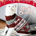thumbnail image 4 of AOMPMSDX Winter Cartoon Dog Clothes Sweater Warm Christmas Pet Sweaters For Small Dogs Pet Clothing Pet Red Christmas Deer Print Antlers Pullover Sweater Puppy Apparel 6 Sizes Red S, 4 of 9