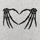 thumbnail image 3 of Sudadera XLIEVO con estampado de calaveras de Halloween para mujer, color gris, 3 of 5