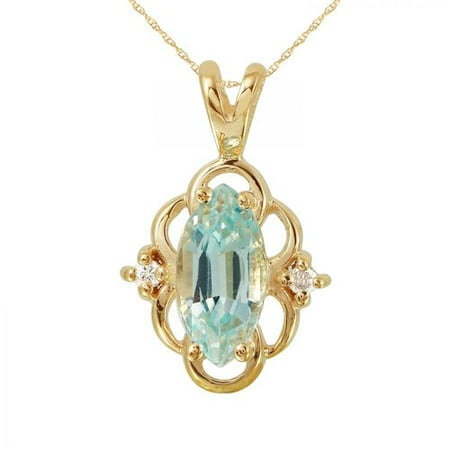 Foreli 1.24CTW Topaz 14K Yellow Gold Necklace