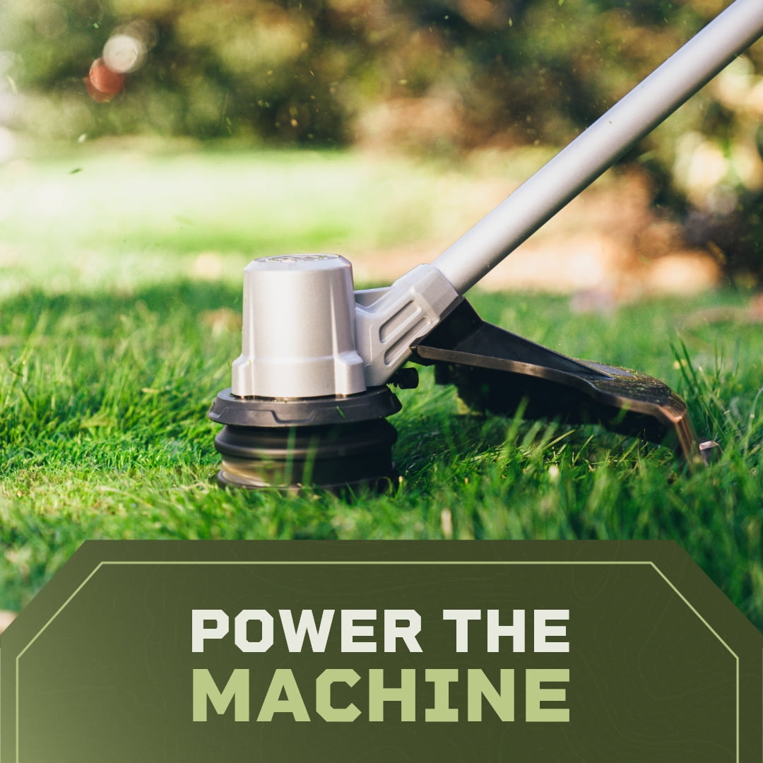 Green Machine 62V Cordless String Trimmer 16" Cut Path with 2.5 Ah Battery and Charger