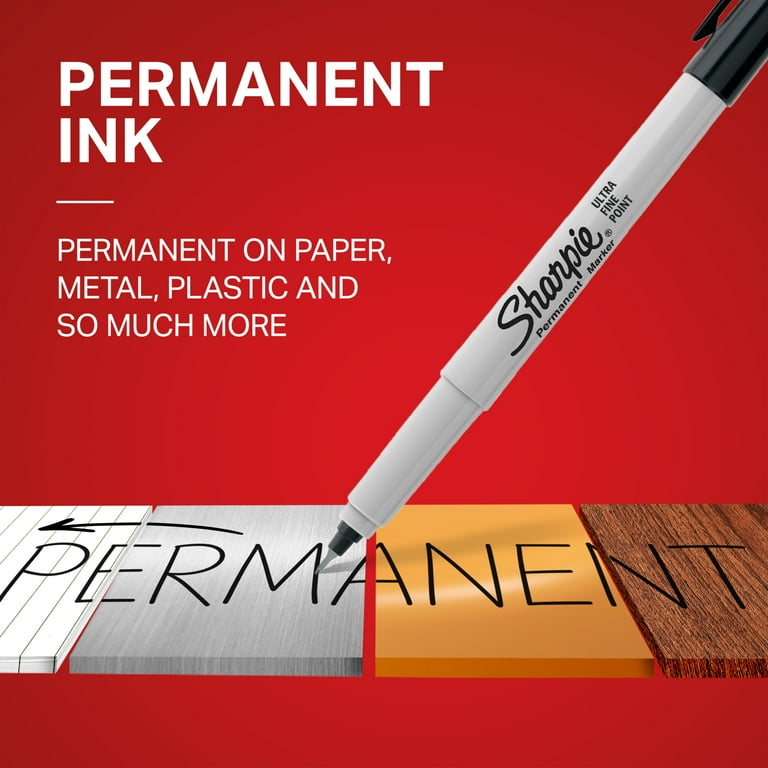 Sharpie Ultra Fine Point Permanent Markers, Black, Pack of