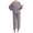 S-81 Gray, variant on Gray Straight Leg Plain Match Happy Vacation Christmas Lounge Sets for Women Winter Fall Flannel Tops Pants Pajamas Night Gowns Sets Women 2026 Clothing One Size