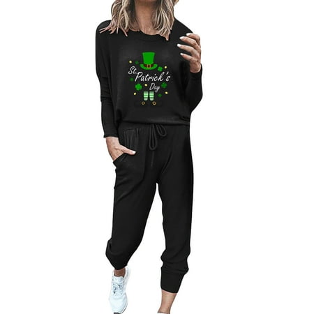 

St. Patricks Printed For Womens Soft Pajama Sets Long Women Interview Clothes Set Suits for Wedding Casual Two Piece Pants Set for Women Womens Dress Pants Chest High Insulated Snow Bib Overalls