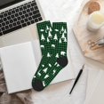 thumbnail image 6 of Pofeuu Christmas tree green plaid Print Crew Socks, Adult Running Hiking Socks for Youth and Adult, 6 of 7