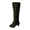 Army Green, variant on Tejiojio Fall Women Wedge Height Increase Shoes High Heel Casual Solid Color Slip-on Winter Warm Belt Buckle Knee-length Knight Boots