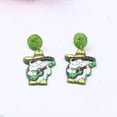 thumbnail image 4 of BNNG Mexican Carnival Earrings Stud Earrings Hat Violin Colorful Print Simple Fashion Geometric Earrings Earrings Accessories Female Elegant Hexagon-Shaped Alloy Earrings Acrylic Earrings For Women, 4 of 4