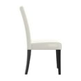 thumbnail image 4 of Weston Home Landen Keyhole Faux Leather Dining Side Chair, White (Set of 2), 4 of 6