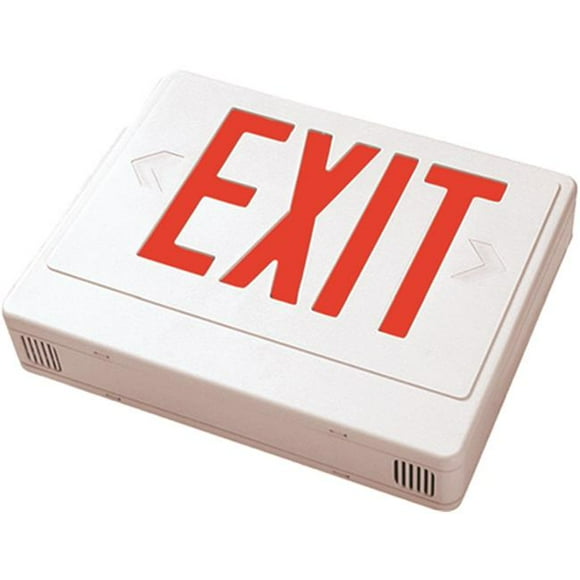Wesco XT-RCRW-EM Remote Capable LED Exit Sign  Red Letter - White Housing