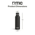 thumbnail image 6 of RTIC 20 oz Ceramic Lined Insulated Journey Water Bottle, Leak-Proof Lid, Black, 6 of 10