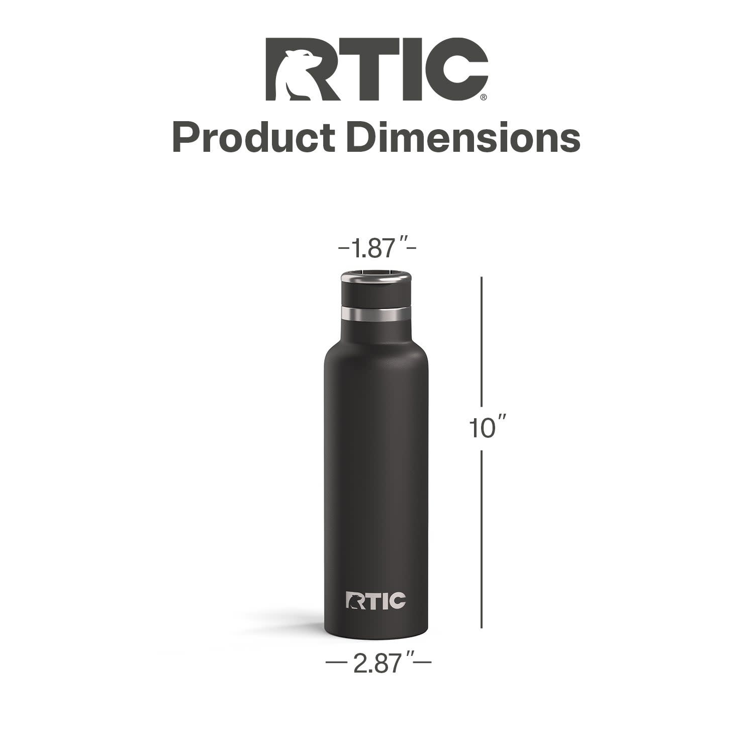 RTIC Journey 20 oz Insulated Water Bottle, Black photo 4